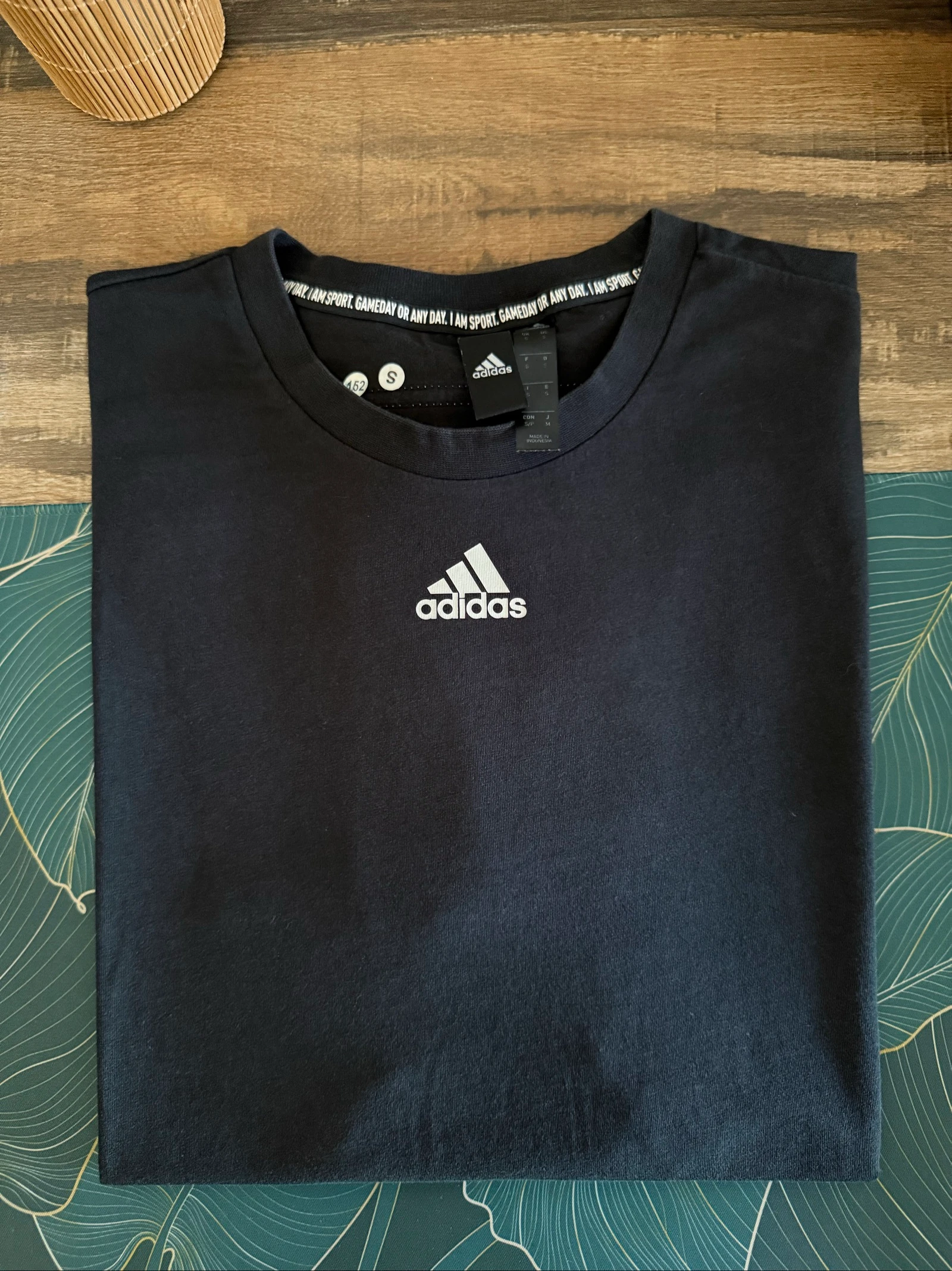 Men's Adidas S vintage black t-shirt – 3 stripes – Perfect condition – photo 3